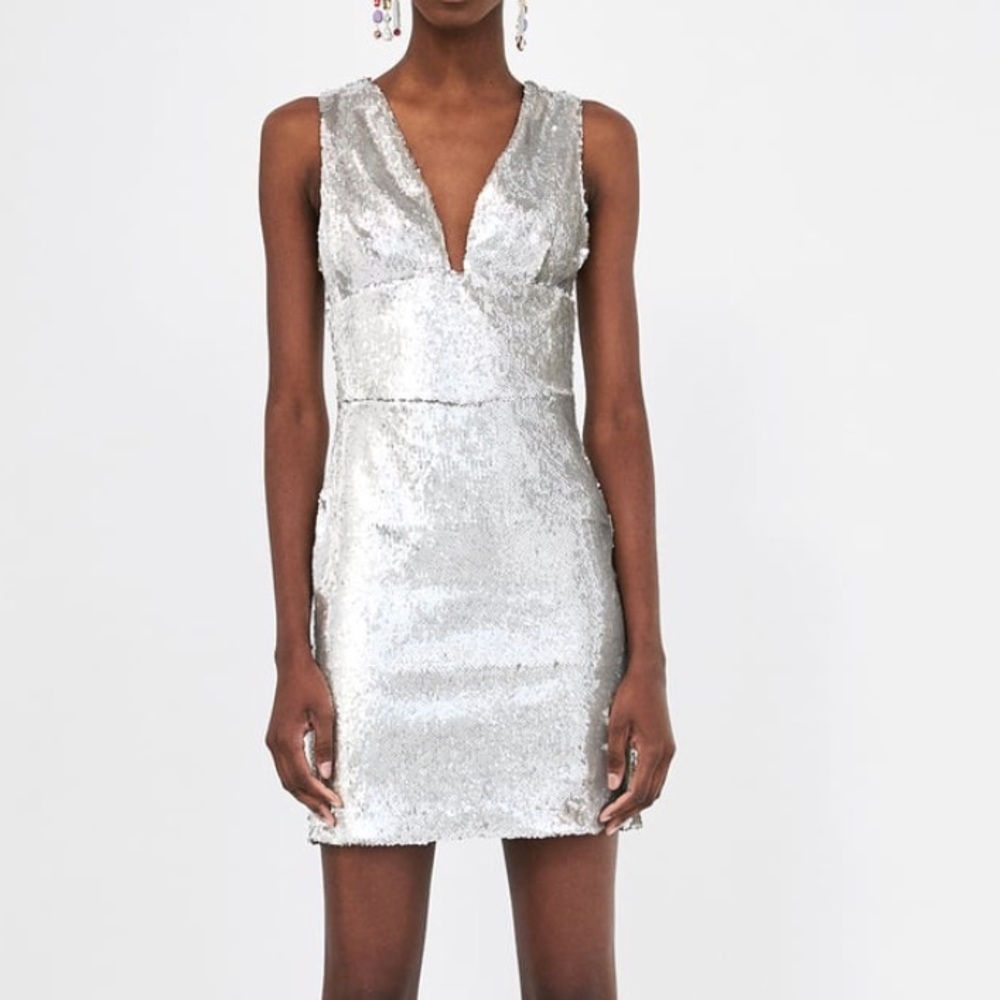 NWT- Zara Sequin Dress - XS